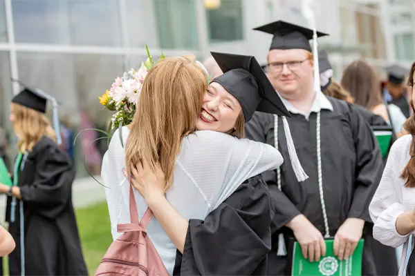 UND Student at Commencement