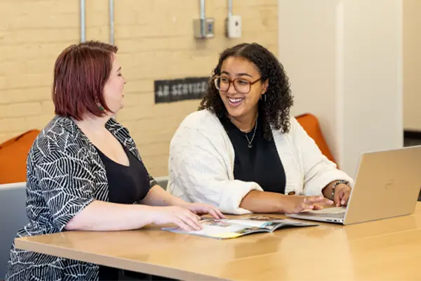 UND Student with Counselor at Counseling Center