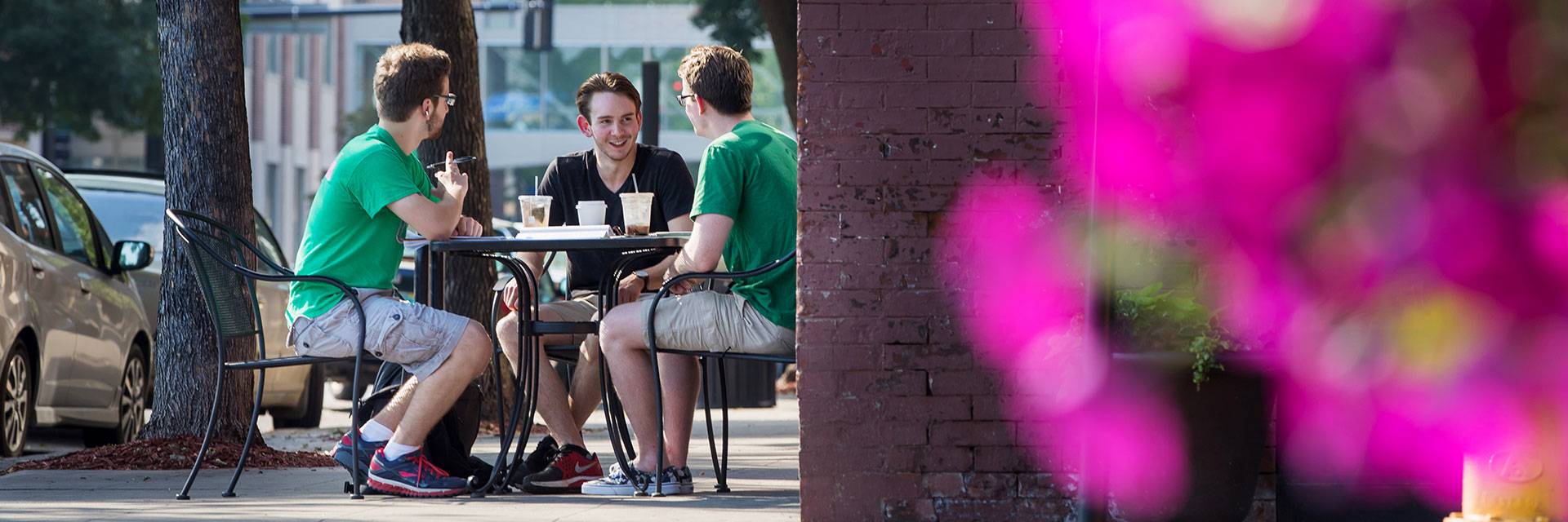 Students downtown Grand Forks