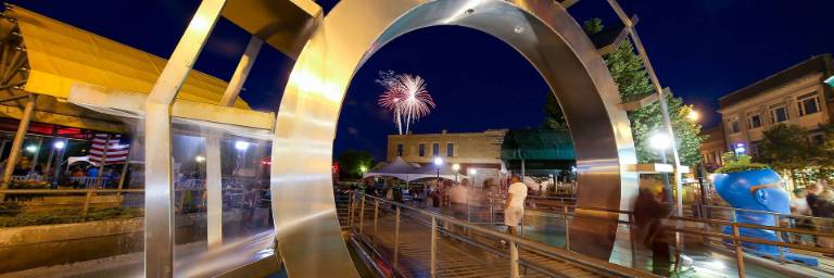 downtown grand forks during fireworks