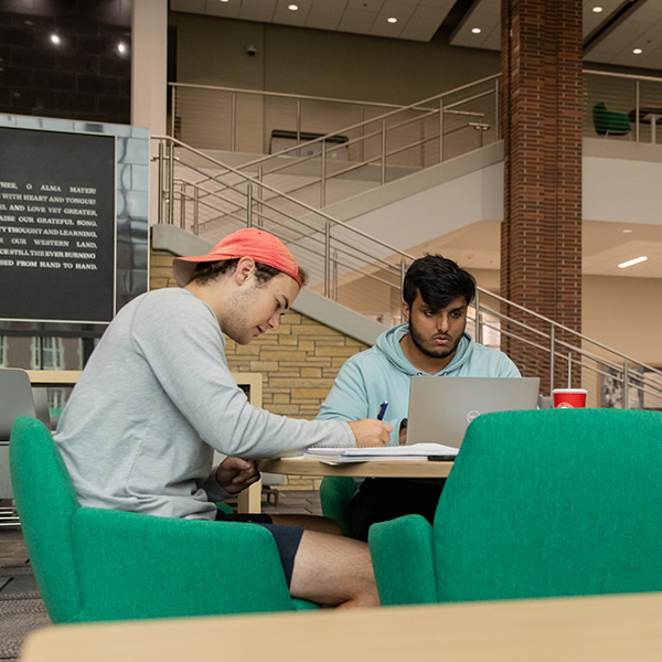 Students sitting in union