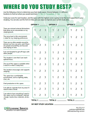 Where do you study best