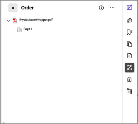 Reading Order option Screenshot of the Reading Order option in the Side Panel.