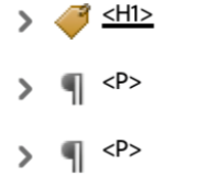 Heading Tag Screenshot of tag nesting for Heading Tag in Adobe Acrobat.