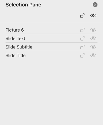 Selection Pane reading order