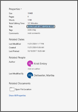 Screenshot of the Title Field