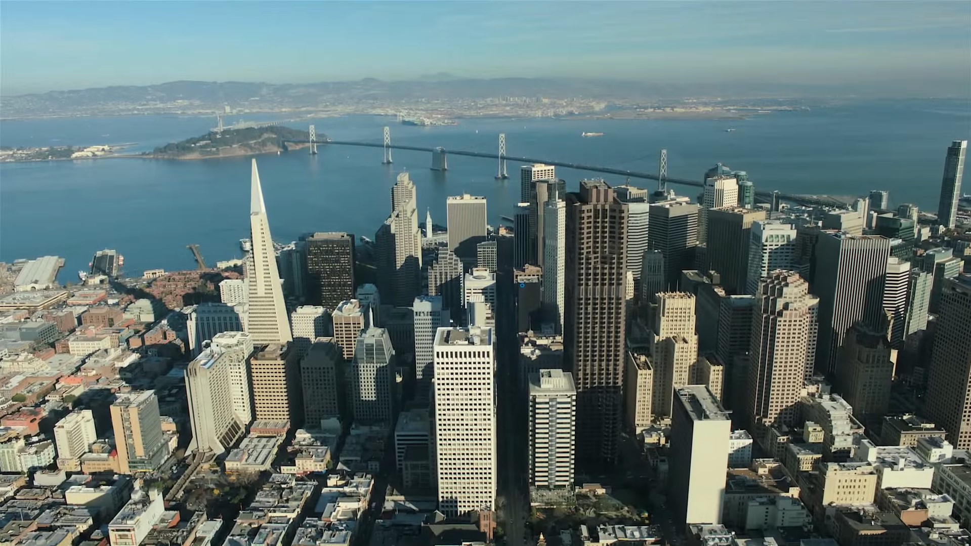 Bird's eye view of New York from the Transition Mission Video