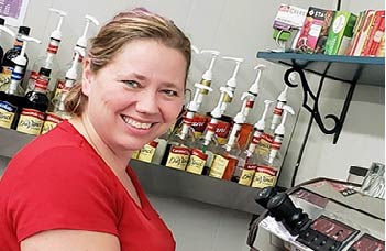 Dawn Odhiambo in her Cozy Cafe in Cando, ND