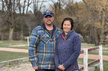 Pete and Monika Johncour on their Timber Ridge Campground in Keystone, SD