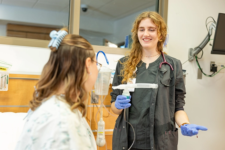 elisabeth starosta in patient hospital room