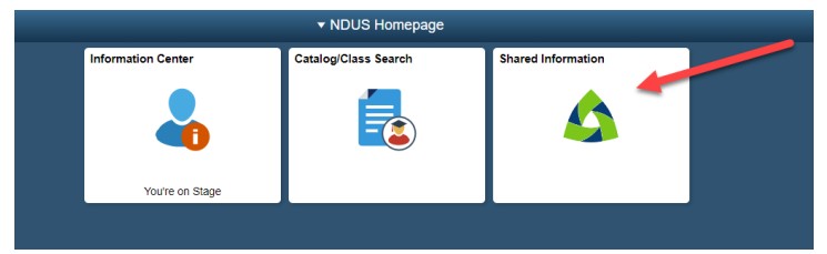 image showing where to click to select shared information