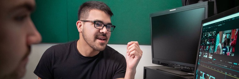 Communication major at UND working on project