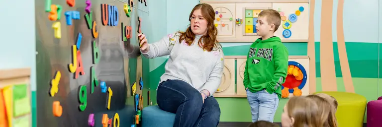 Elementary Education Student Teacher in Classroom