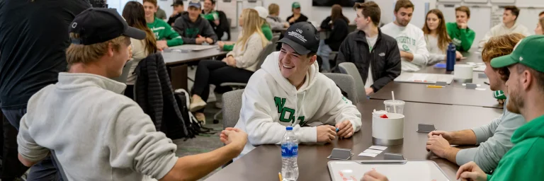 marketing degree students in class