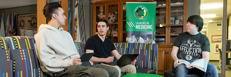 Native American students in study group