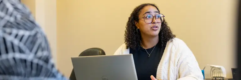 social work degree students in class