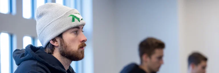 Sports business minor students in class